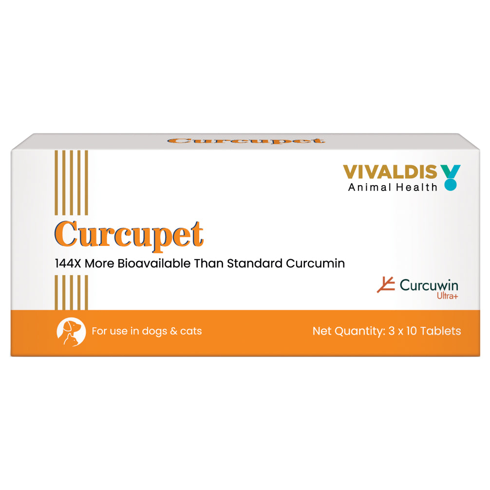 Vivaldis Curcupet (Curcumin) for Dogs & Cats (pack of 30 tablets) Both-Pharmacy Vivaldis Pharmacy 1 Pack (30 tablets)