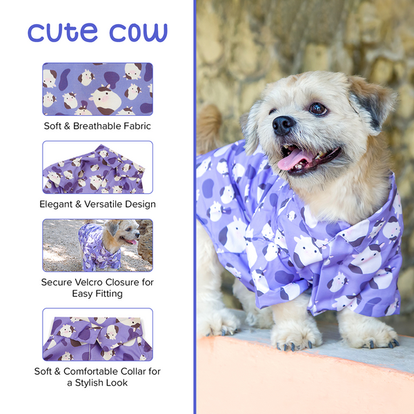15buttons Cute Cow Shirt for Dogs