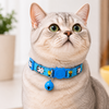Talking Dog Club Everyday Collar with Unicorn Cat Bell for Cats (Blue) Cats-Collar, Leashes, harnesses Talking Dog Club Dropship