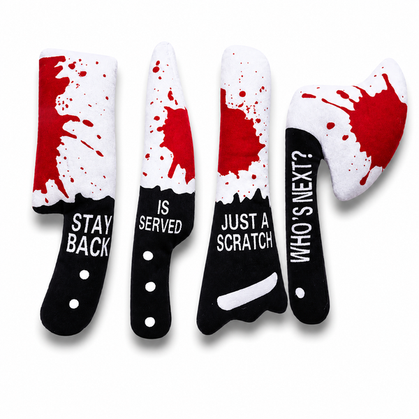 Talking Dog Club Halloween Knife Set Plush Toy for Dogs