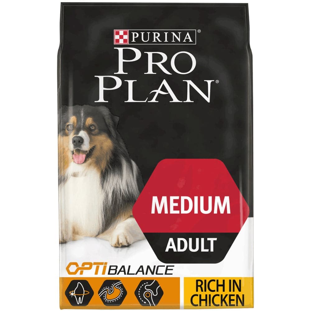 Purina Pro Plan Chicken Medium Breed Adult Dog Dry Food (New Improved Formula) Dogs- Dry Food Pro Plan