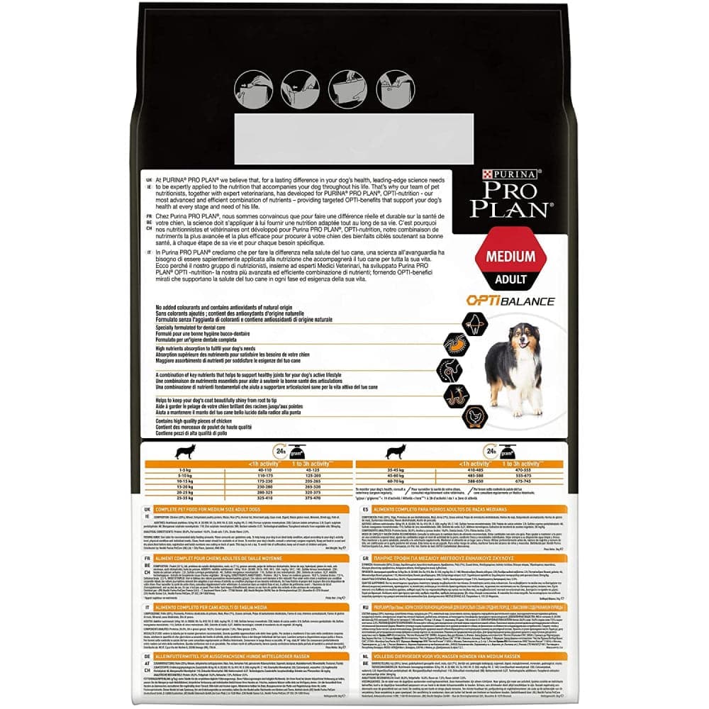 Purina Pro Plan Chicken Medium Breed Adult Dog Dry Food (New Improved Formula) Dogs- Dry Food Pro Plan