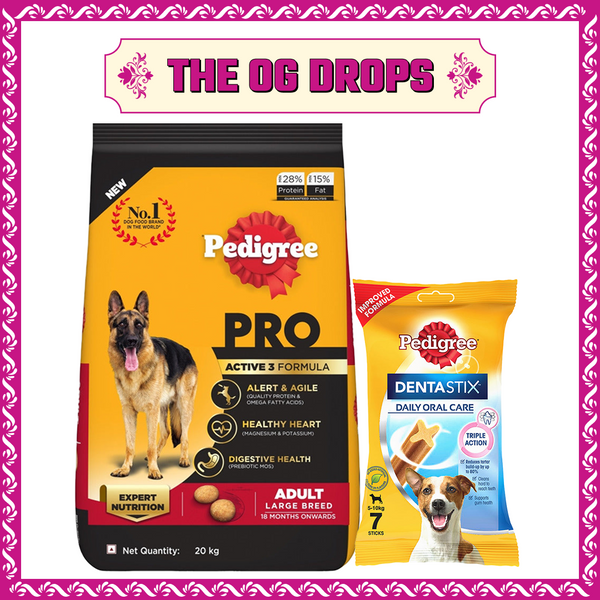 Pedigree PRO Expert Nutrition Active Adult (18 Months Onwards) Large Breed Dog Dry Food