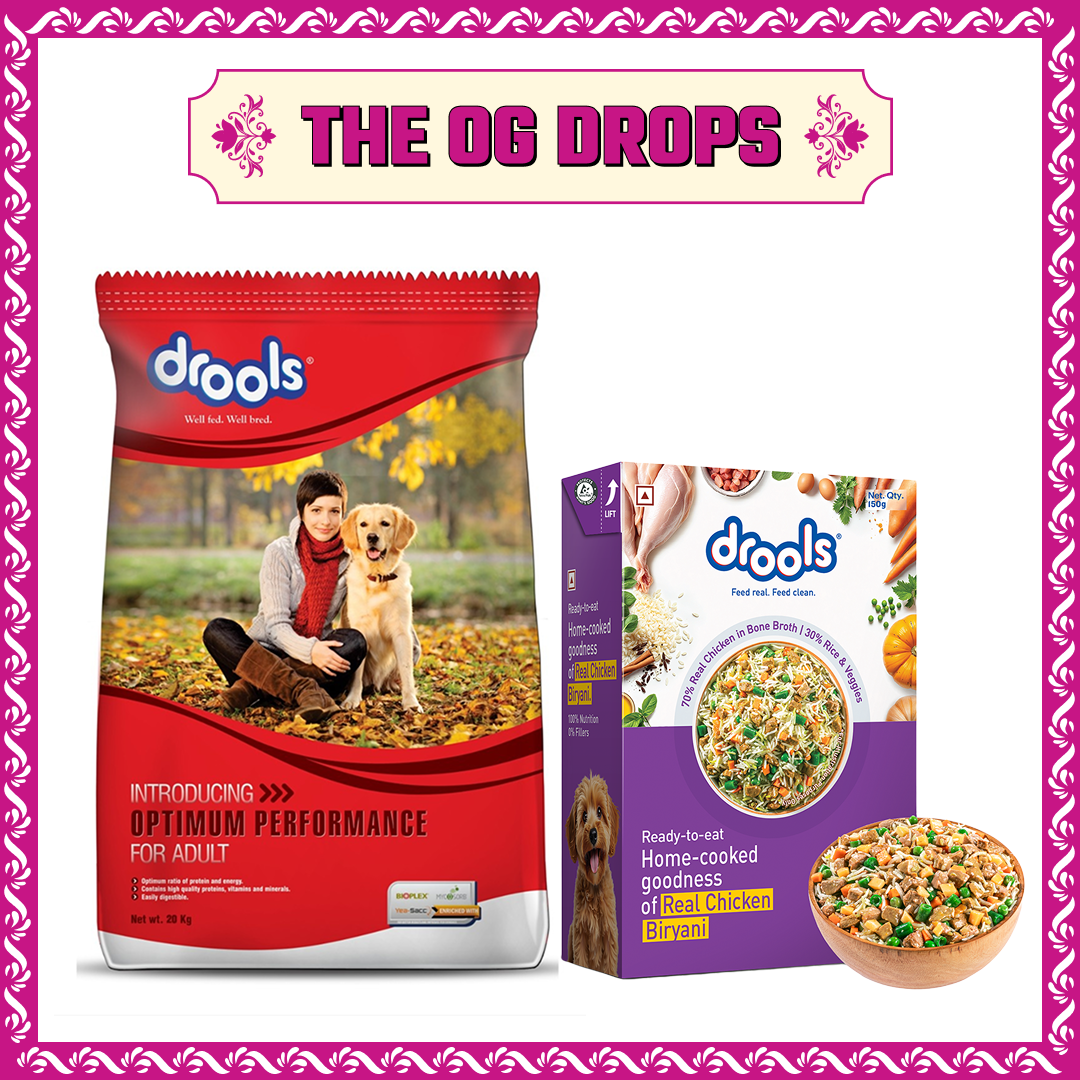 Drools Optimum Performance Adult Dog Dry Food Dogs- Dry Food Drools 20kg+150g(Fresh Food Free)