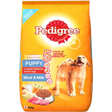 Pedigree Meat & Milk Dry and Chicken Chunks in Gravy Wet Puppy Food Combo