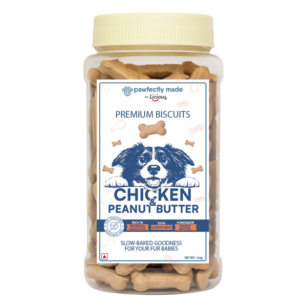 Pawfectly Made By Licious Chicken & Peanut Butter Biscuits Dog Treats