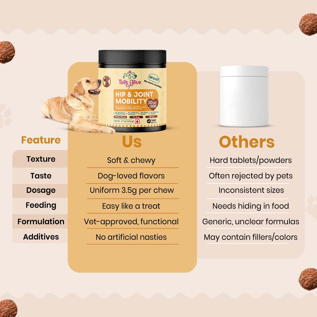 TailsAlive Hip & Joint Chicken Flavor Soft Chews Supplements for Dogs Dogs-Health & Wellness TailsAlive
