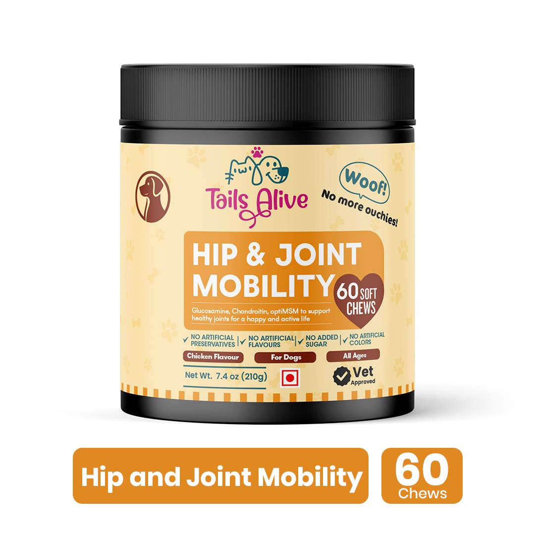 TailsAlive Hip & Joint Chicken Flavor Soft Chews Supplements for Dogs Dogs-Health & Wellness TailsAlive 60pcs