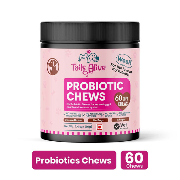 TailsAlive Probiotic Chicken Flavor Soft Chews Supplements for Dogs