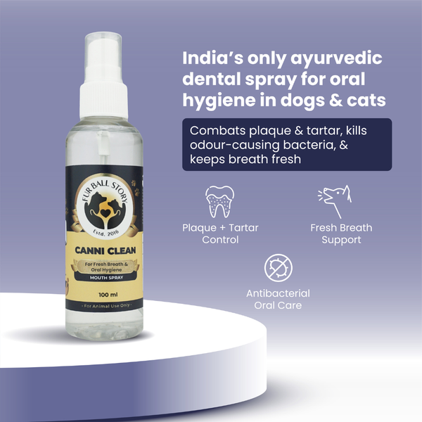 FurBall Story Canni Clean Oral Hygiene Mouth Spray for Dogs and Cats