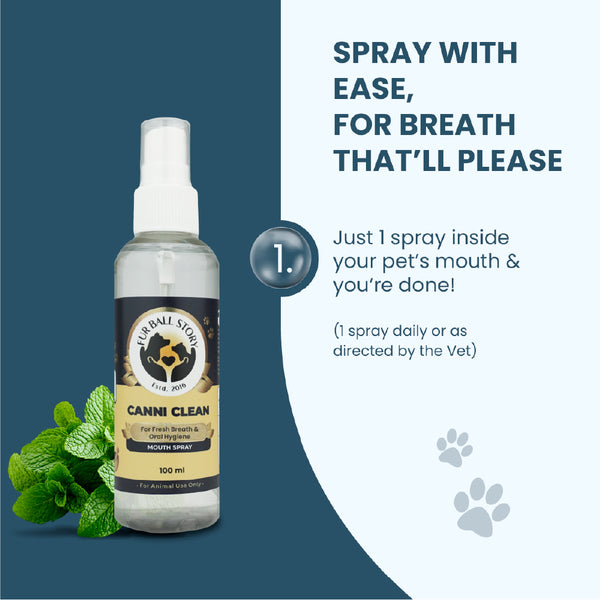 FurBall Story Canni Clean Oral Hygiene Mouth Spray for Dogs and Cats