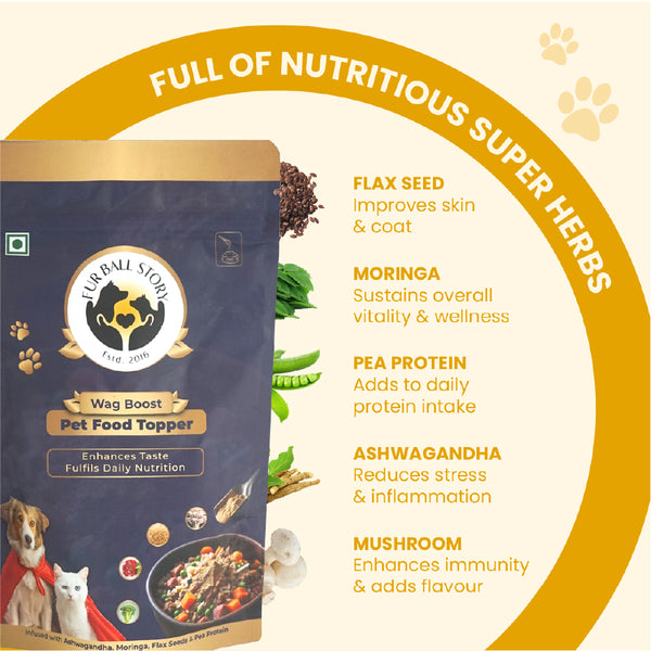 FurBall Story Wag Boost Food Topper for Dogs and Cats