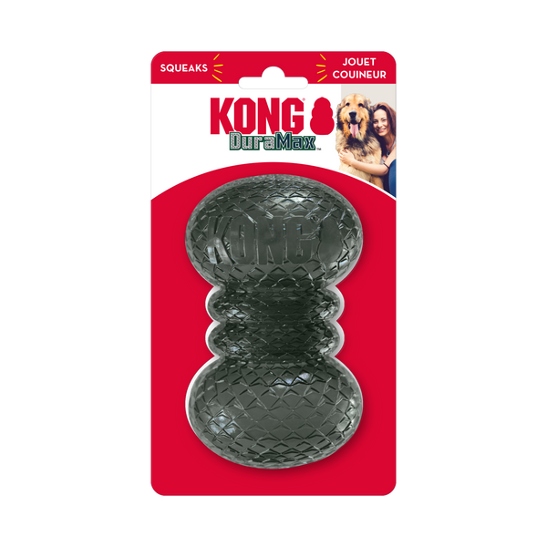 Kong DuraMax Dumbbell Toy for Dogs (Black Transparent)