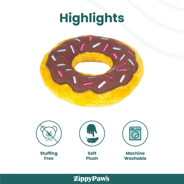 Zippy Paws Chocolate Donutz Plush Toy for Dogs
