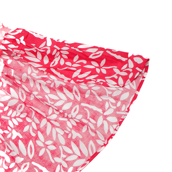 Skatrs Cotton Dress for Dogs and Cats (Hot Pink and White)