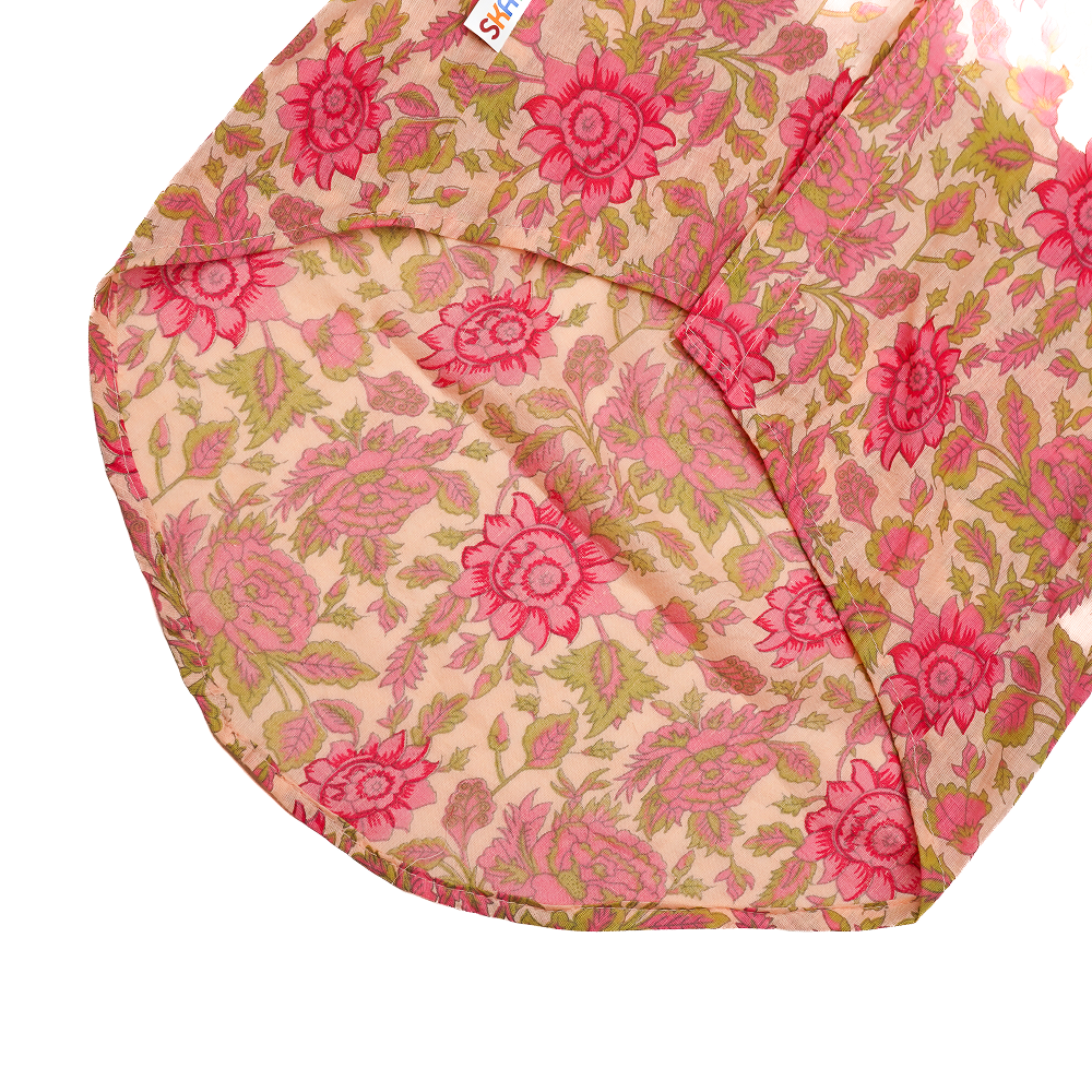 Skatrs Cotton Shirt for Dogs and Cats (Off White and Pink Lotus) Both-Clothing & Accessories Skatrs