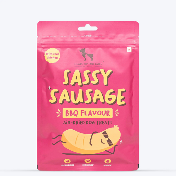 HUFT Sassy Sausage BBQ with Real Chicken Air Dried Treats for Dogs
