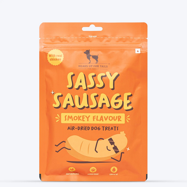 HUFT Sassy Sausage Smokey with Real Chicken Air Dried Treats for Dogs