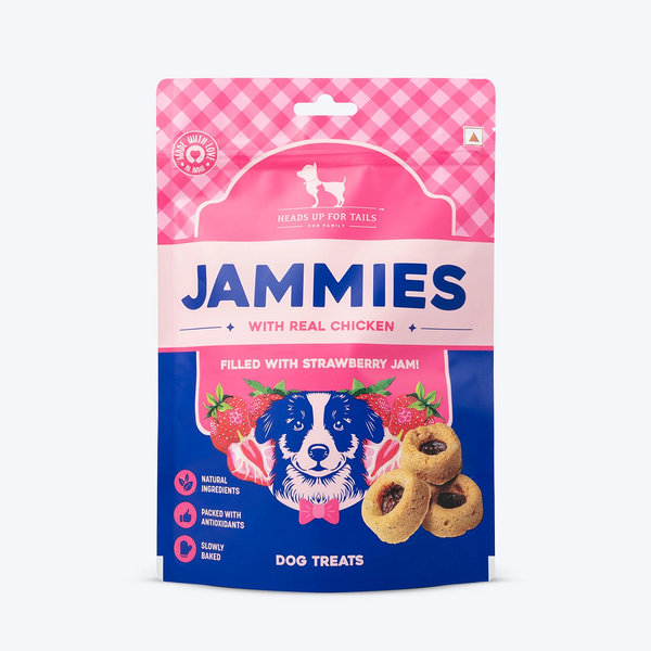 HUFT Jammies with Real Chicken Filled with Strawberry Jam Dog Treats