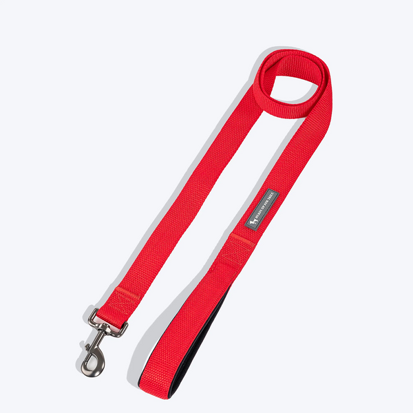 HUFT Basics Nylon Leash for Dogs (Crimson Red)