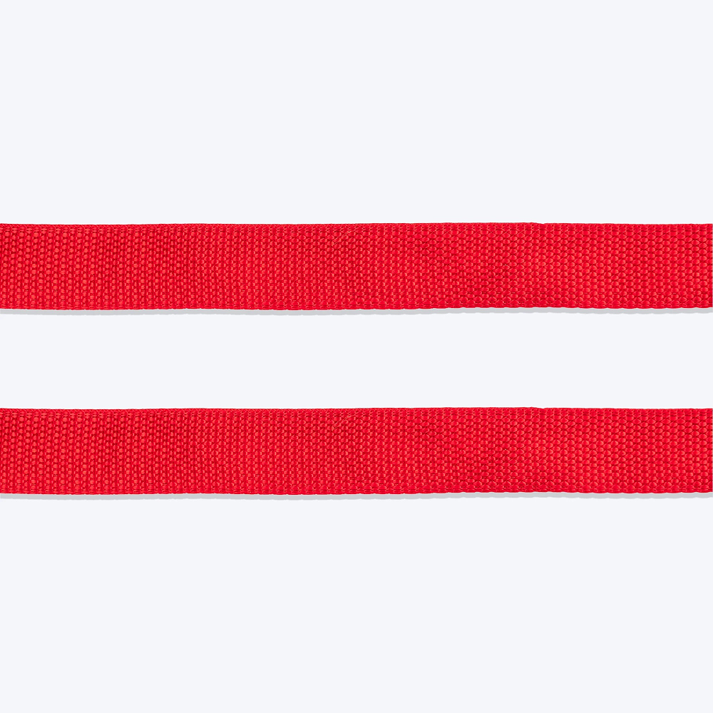 HUFT Basics Nylon Leash for Dogs (Crimson Red) Dogs-Collar, Leashes, harnesses Heads Up for Tails