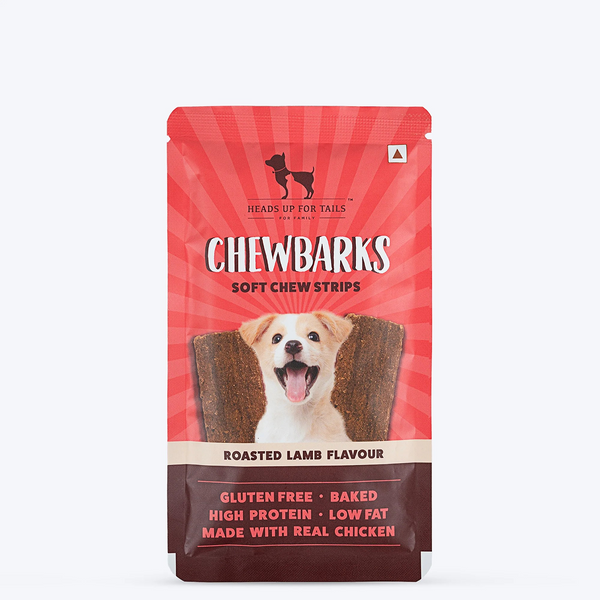 HUFT Chewbarks Gluten Free Roasted Lamb Soft Chew Strips Dog Treats