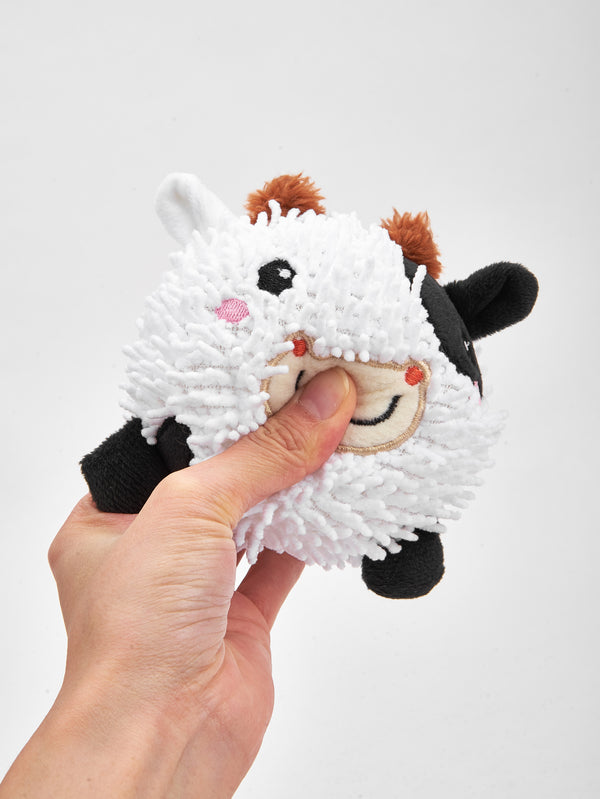 Fofos Pig and Cow Sprike Ball Animal Toy for Dogs