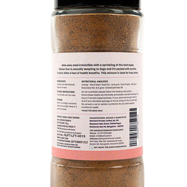 HUFT Chicken Liver with Organic Turmeric Food Topper for Dogs