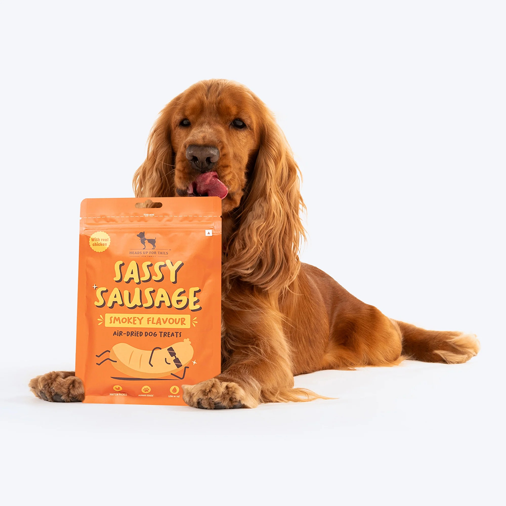 HUFT Sassy Sausage Smokey with Real Chicken Air Dried Treats for Dogs Dog Treats + Others Heads Up for Tails