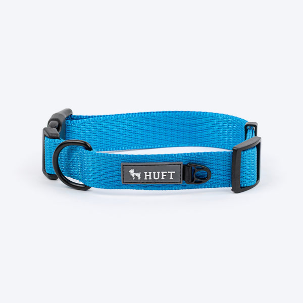 HUFT Classic D Ring Collar for Dogs (Ocean Blue)