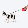 HUFT Retractable Leash With Poop Bag Dispenser for Dogs (Red) Dogs-Collar, Leashes, harnesses Heads Up for Tails
