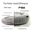 Petter World Anxiety Relieving Donut Bed for Dogs and Cats (Grey)