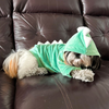 Dogobow The Good Dino Hoodie for Dogs and Cats (Teal Green/White) (Get a Bow Free) Both-Clothing & Accessories Dogobow Dropship XXL
