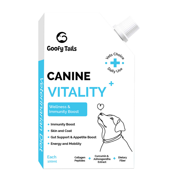 Goofy Tails Chicken Flavoured Canine Vitality + Wellness & Immunity Booster Supplement for Dogs