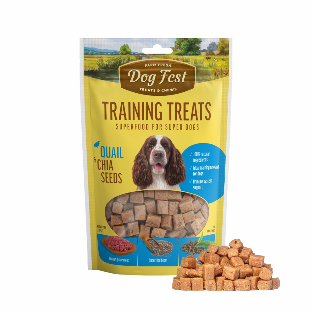 Dogfest Quail & Chia Seeds Training Dog Treats Dog Treats + Others Petfest 90g