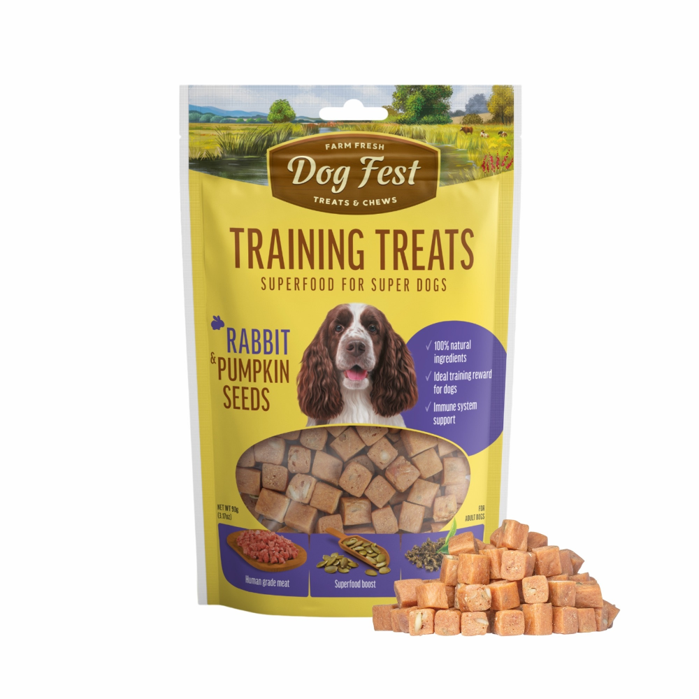 Dogfest Rabbit & Pumpkin Seeds Training Dog Treats Dog Treats + Others Petfest 90g