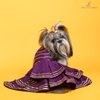 The Papaw Cartel Double Layered Gotapatti Ethnic Frock for Dogs (Purple) Dogs-Clothing & Accessories The Papaw Cartel Dropship L