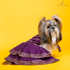 The Papaw Cartel Double Layered Gotapatti Ethnic Frock for Dogs (Purple) Dogs-Clothing & Accessories The Papaw Cartel Dropship