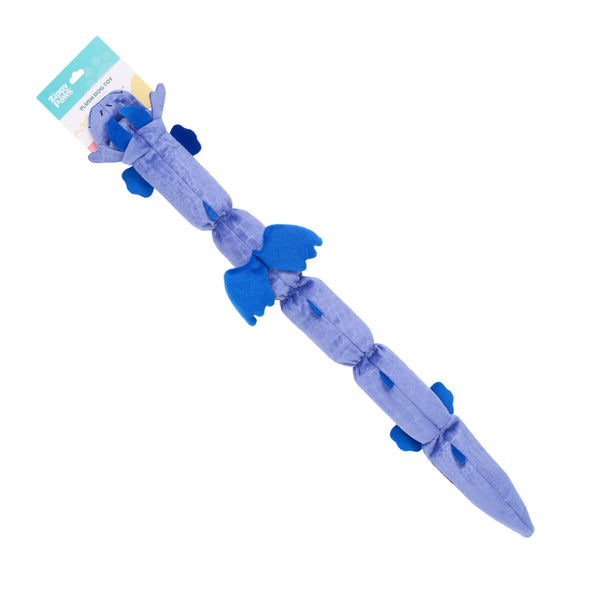 Zippy Paws Zippy Dragonz Plush Squeaky Toy for Dogs (Blue)