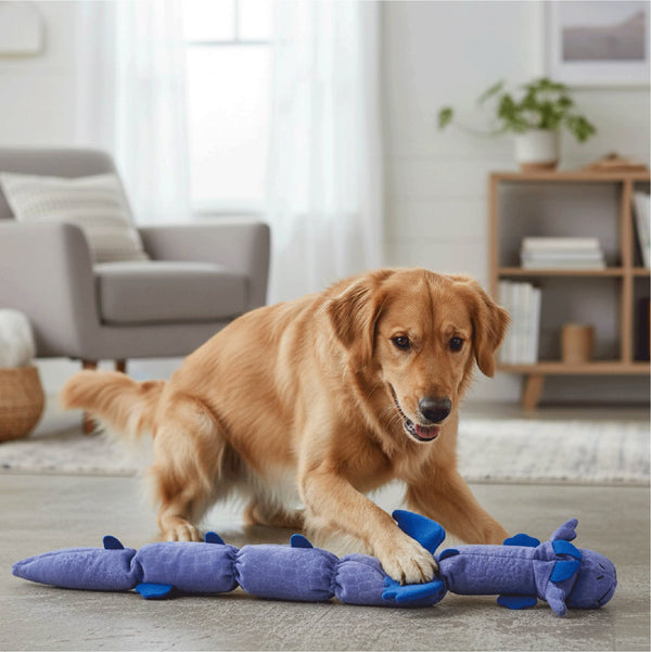 Zippy Paws Zippy Dragonz Plush Squeaky Toy for Dogs (Blue)