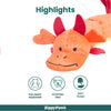 Zippy Paws Zippy Dragonz Plush Squeaky Toy for Dogs (Red) Dogs-Toys Zippy Paws