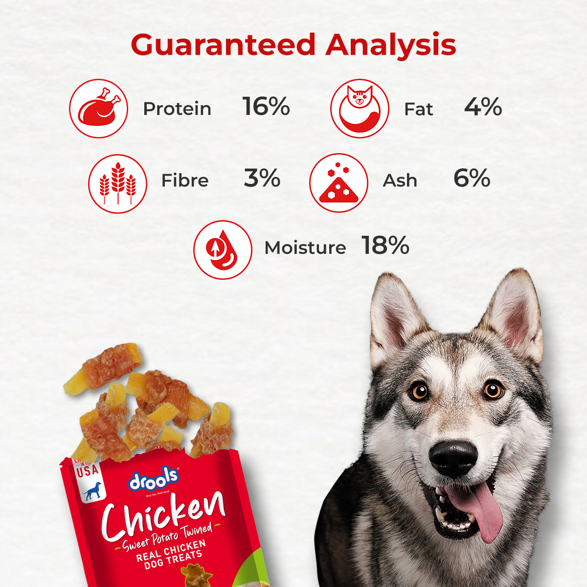 Drools Sweet Potato Twined Dog Treats Dog Treats + Others Drools