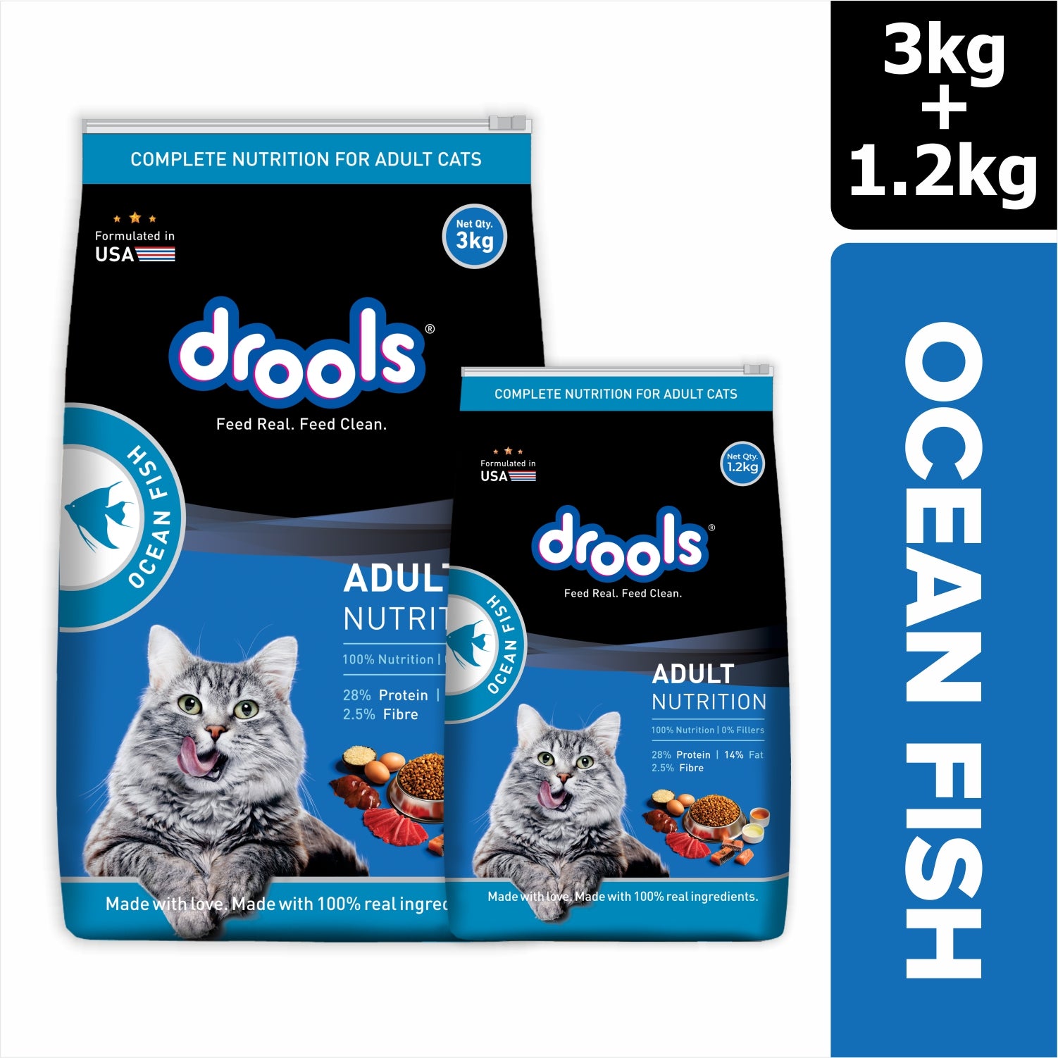 Drools Ocean Fish Adult Cat Dry Food Cats- Dry food Drools