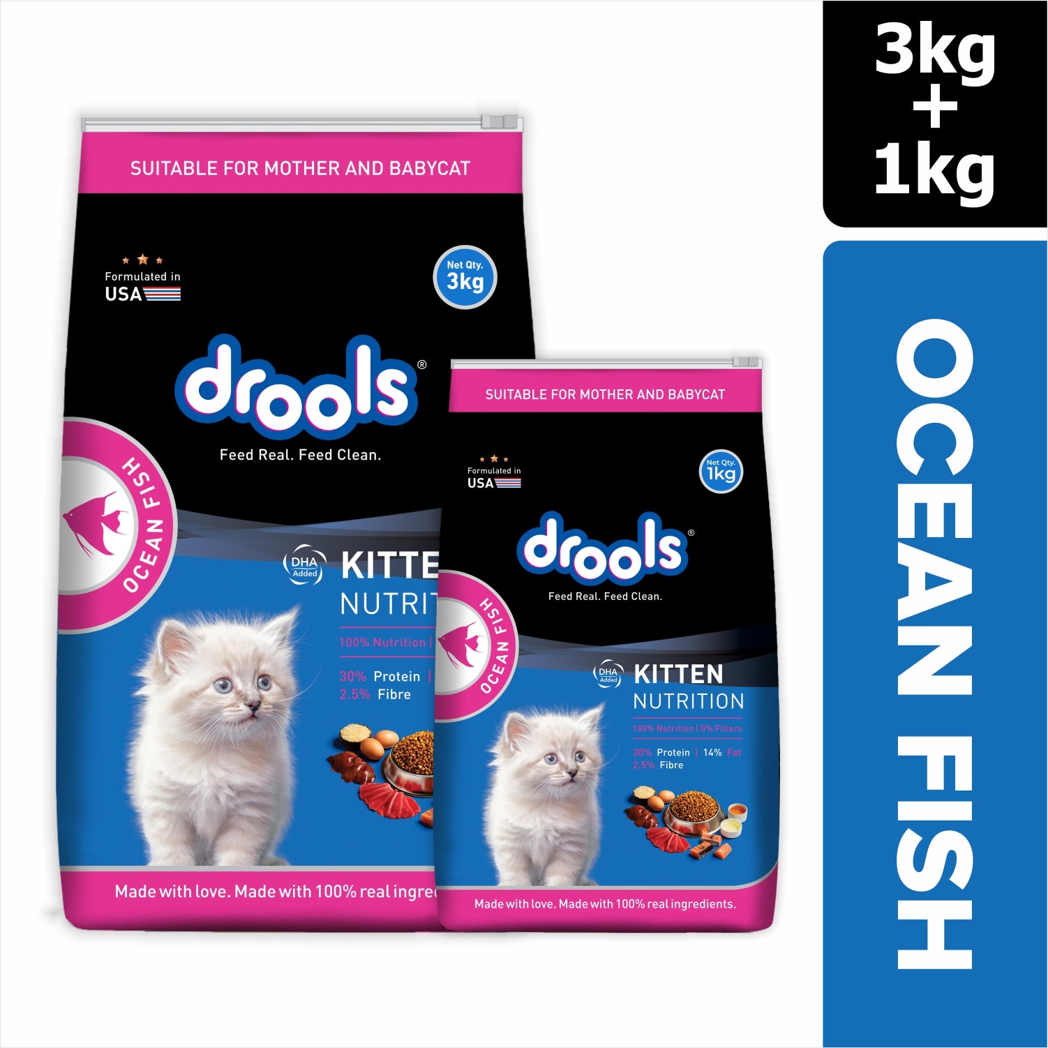 Drools Ocean Fish Kitten Cat Dry Food Cats- Dry food Drools