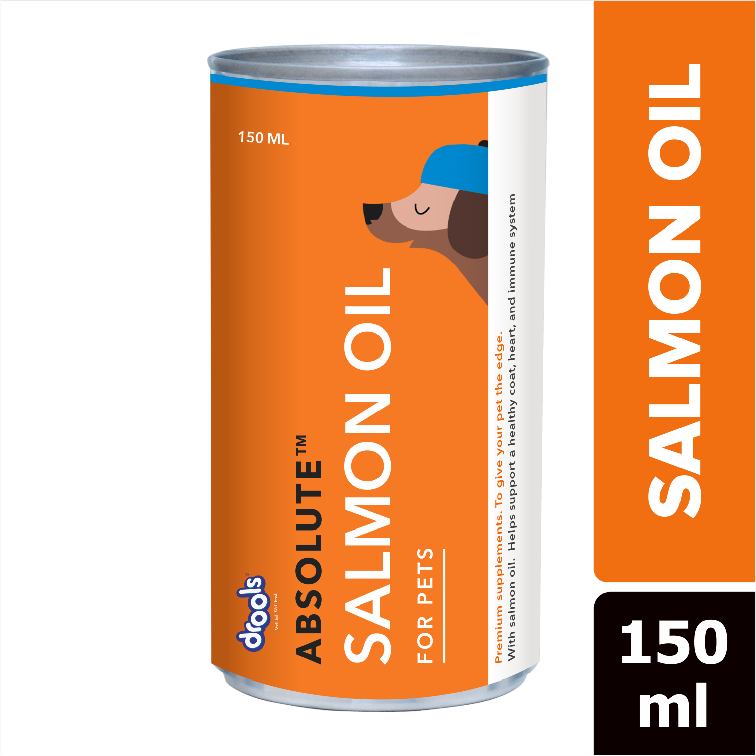 Drools Absolute Salmon Oil Syrup Supplement for Dogs Dogs-Health & Wellness Drools 150mL