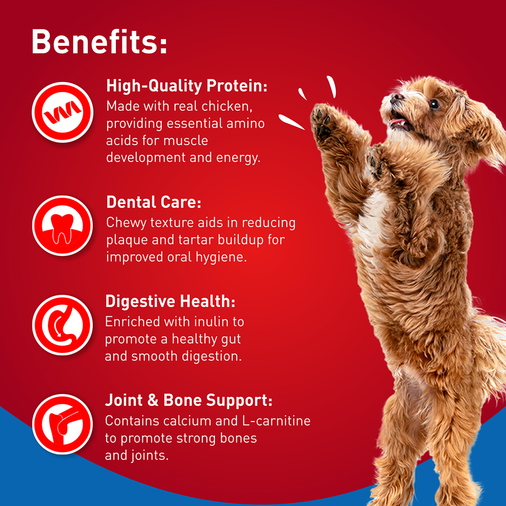 Drools Blueberry Flavour Chicken Sticks Treat for Dogs Dog Treats + Others Drools