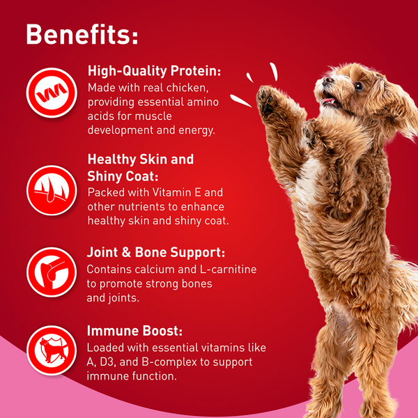 Drools Strawberry Flavour Chicken Sticks Treat for Dogs