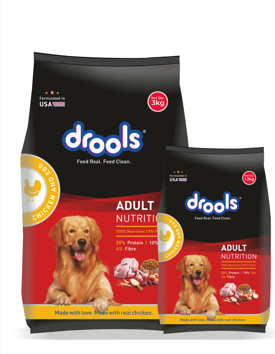 Drools Chicken and Egg Adult Dog Dry Food Dogs- Dry Food Drools