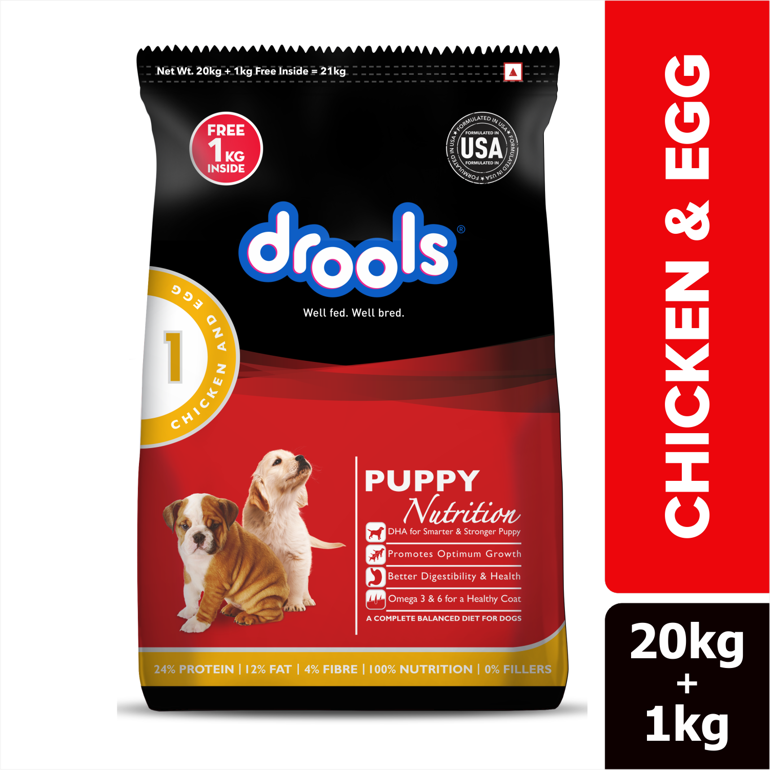 Drools Chicken and Egg Puppy Dog Dry Food