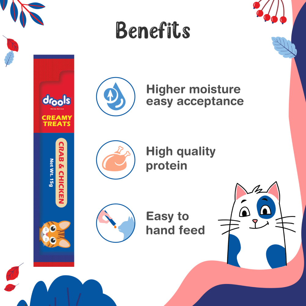Drools Crab & Chicken Creamy Cat Treats Cats-Treats & Others Drools